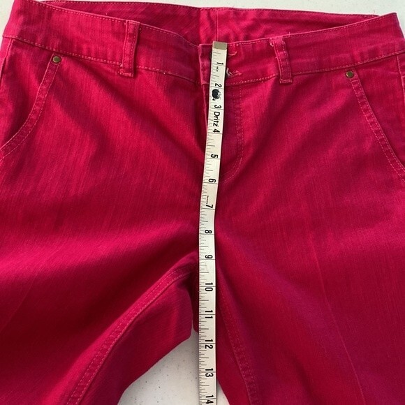 Style & Co Pink Capri Jeans Stretchy Barbiecore Embroidery Brass Stud Detail - Picture 13 of 14